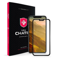 Захисне скло iPhone X/XS/11 Pro + NEU Chatel Full 3D Crystal with Mesh, Front Black