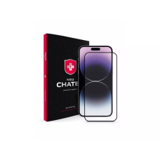Защитное стекло iPhone 15 Pro + NEU Chatel Corning Gorilla Glass Anti-Static with Mesh, Front Black