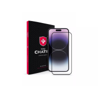 Захисне скло iPhone 15 Pro Max + NEU Chatel Corning Gorilla Glass Anti-Static with Mesh, Front Black