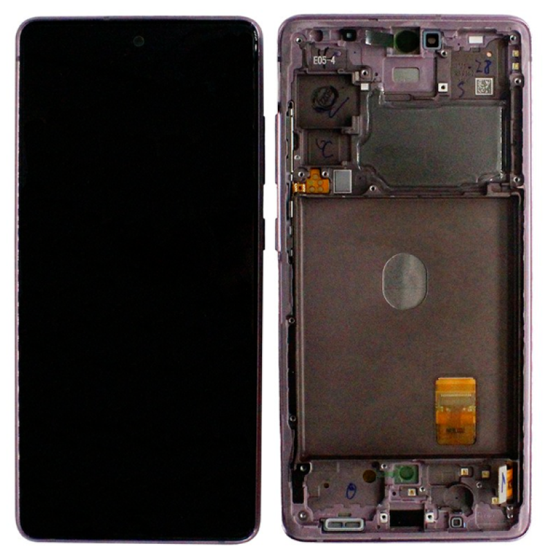 Дисплей Samsung G780 Lavender S20 FE (GH82-24220C) сервисный оригинал в сборе с рамкой