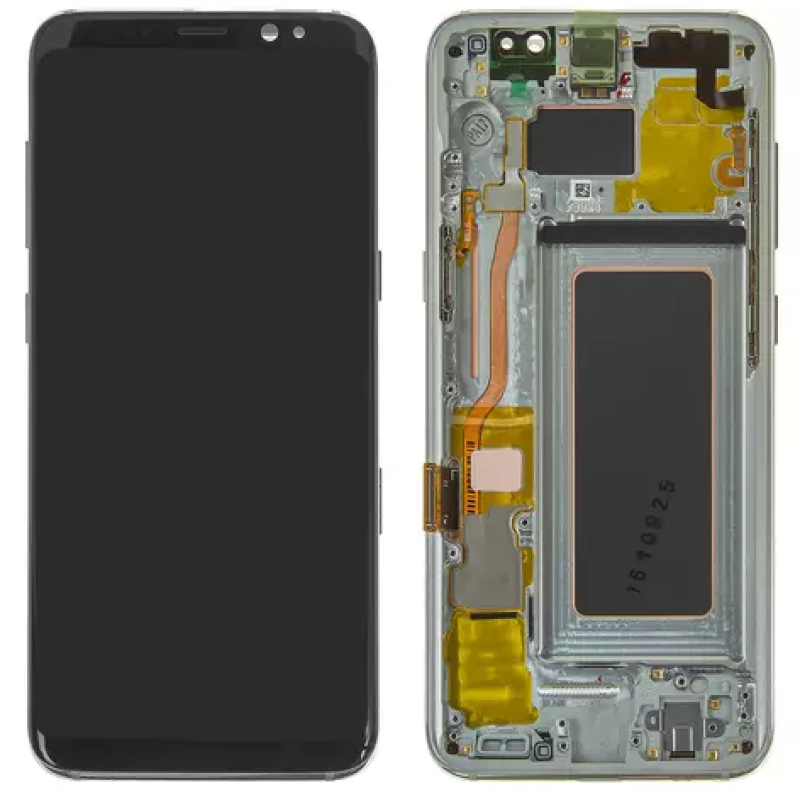 Дисплей Samsung G950 Orchid Grey S8 (GH97-20457C) сервисный оригинал в сборе с рамкой