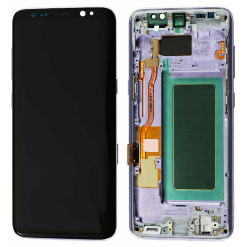 Дисплей Samsung G955 Orchid Grey S8+ (GH97-20470C) сервісний оригінал в зборі з рамкою