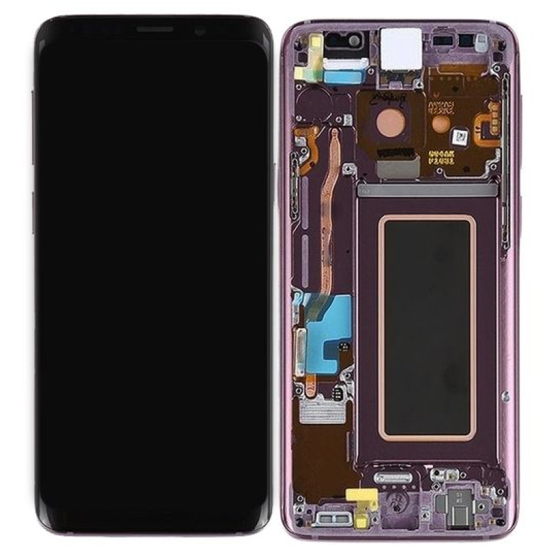Дисплей Samsung G960 Lilac Purple S9 (GH97-21696B) сервисный оригинал в сборе с рамкой
