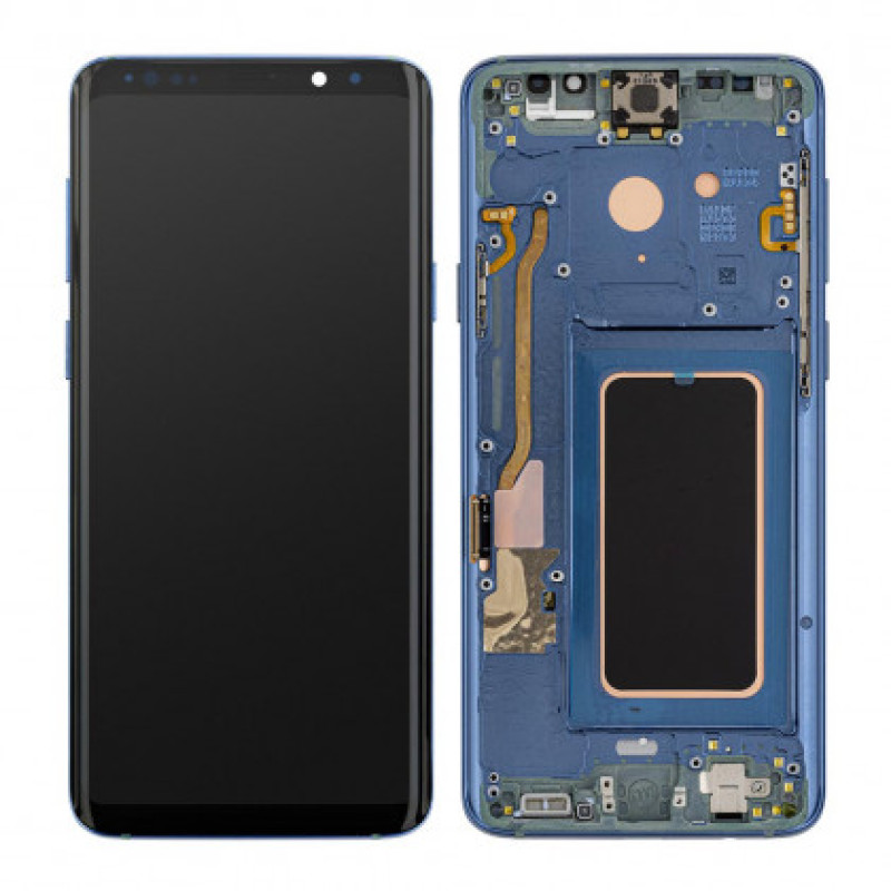 Дисплей Samsung G960 Blue S9 (GH97-21696G) сервисный оригинал в сборе с рамкой