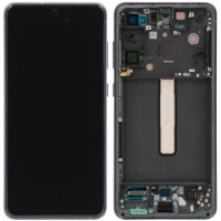Дисплей Samsung G990 Gray S21 FE (GH82-26414A) сервисный оригинал в сборе с рамкой