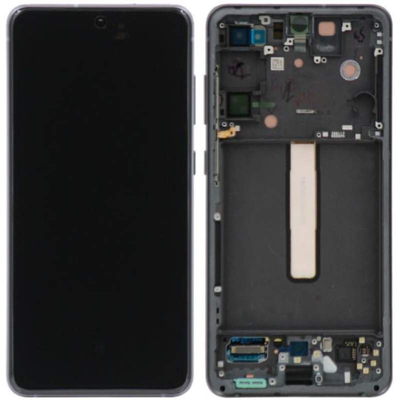 Дисплей Samsung G990 Gray S21 FE (GH82-26414A) сервисный оригинал в сборе с рамкой