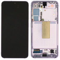 Дисплей Samsung S911 Light Pink S23 2023 (GH82-30480D) сервисный оригинал в сборе с рамкой
