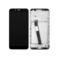 Дисплей Xiaomi Redmi 7A с сенсором и рамкой, черный (оригинальные комплектующие)