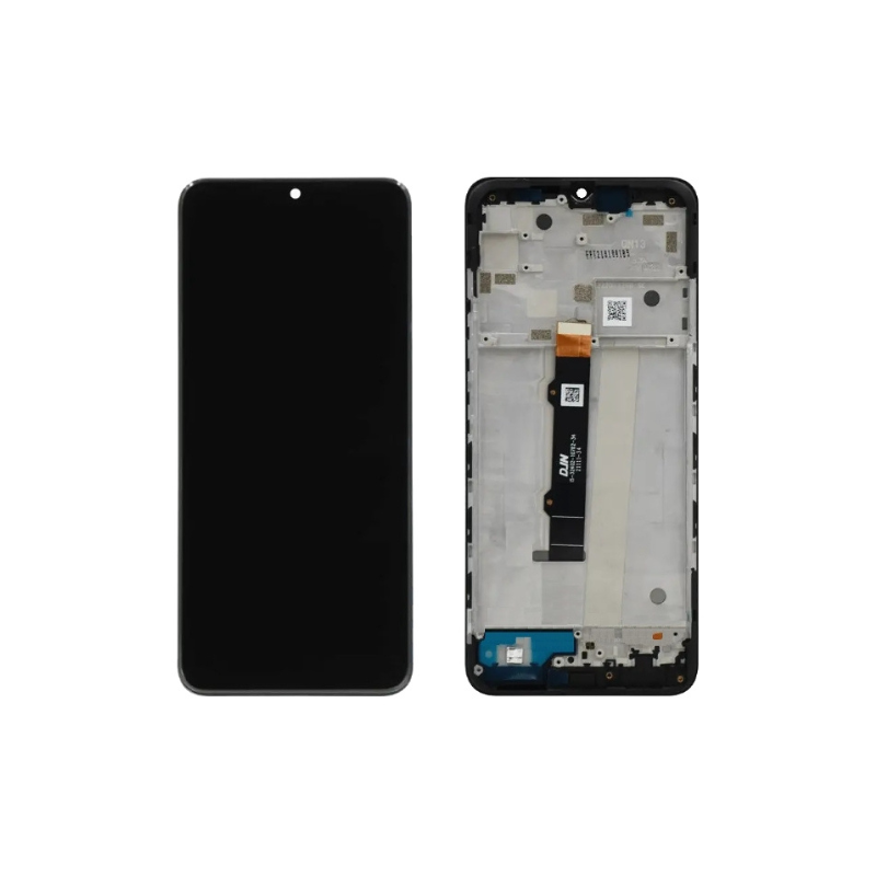Дисплей Motorola Moto G50 (XT2137) с сенсором и рамкой черный (оригинальные комплектующие)