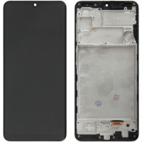 Дисплей Samsung A225 Black А22 2021 (GH82-26047A) с сенсором и рамкой OLED