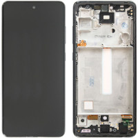 Дисплей модуль Samsung SM A525 OLED A52 Black 2021 в зборі з рамкою