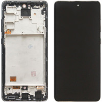 Дисплей модуль Samsung SM A725 OLED A72 Black 2021 (оригинальный размер матрицы) в сборе с рамкой