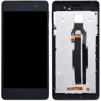 Дисплей Sony F3311 Xperia E5/F3313 черный, Graphite Black с рамкой, снятый