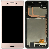 Дисплей (екран) Sony F5121 Xperia X/F5122 золото рожеве, Rose Gold, оригінал PRC з рамкою