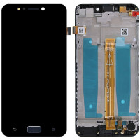 Дисплей Asus ZenFone 4 Max ZC520KL черный, оригинал PRC с рамкой, со шлейфом сканера отпечатка пальца