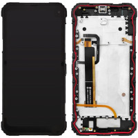 Дисплей Blackview BV6100 черный, оригинал PRC с рамкой, со шлейфом кнопки Home
