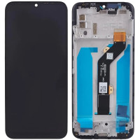Дисплей Infinix Hot 10 Lite черный, оригинал PRC с рамкой, FPC6504-9