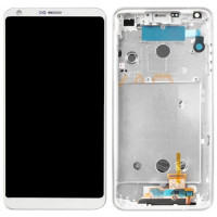 Дисплей (екран) LG H870 G6 /H871 /H872 /H873 білий, Mystic White, оригінал PRC з рамкою