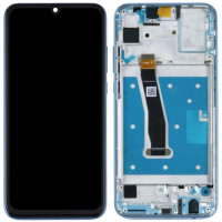 Дисплей (екран) Honor 10 Lite /20 Lite /10i /20i /20e чорний, оригінал PRC з рамкою блакитного кольору, Sky Blue