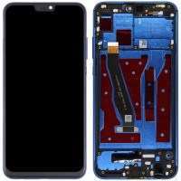 Дисплей (екран) Honor 8X /9X Lite чорний, оригінал PRC з рамкою синього кольору