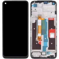 Дисплей Realme 8i черный, оригинал PRC с рамкой, 1540430320