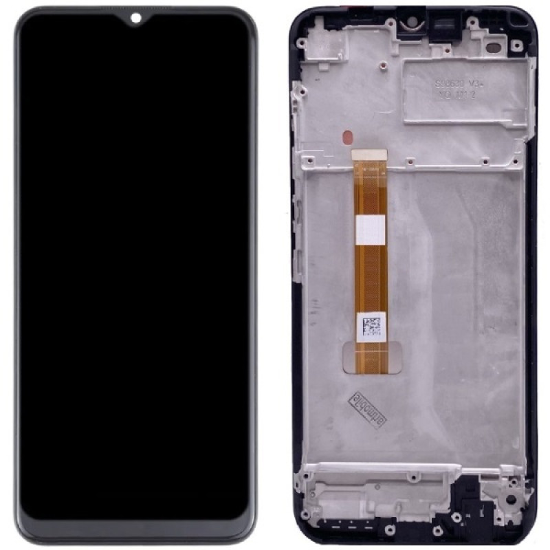 Дисплей (екран) Realme C11/Narzo 30A чорний, з рамкою, оригінал PRC