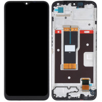 Дисплей Realme C31 черный, с рамкой