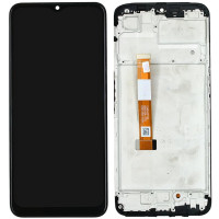 Дисплей Realme C35 черный, с рамкой