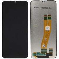 Дисплей (екран) Samsung A025 Galaxy A02s /M025 чорний, 160.5 x 72 mm, жовтий шлейф, оригінал PRC