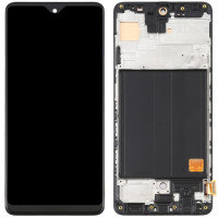 Дисплей (екран) Samsung A515 Galaxy A51 чорний, OLED (Small LCD), з рамкою