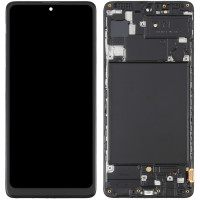 Дисплей Samsung A715 Galaxy A71 черный, OLED, с рамкой