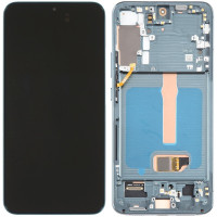 Дисплей (екран) Samsung S906 Galaxy S22+ 5G чорний, Amoled, REF, з рамкою зеленого кольору