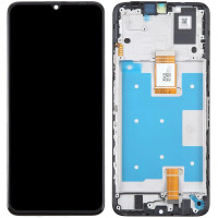 Дисплей (екран) Honor X7a чорний, оригінал PRC з рамкою