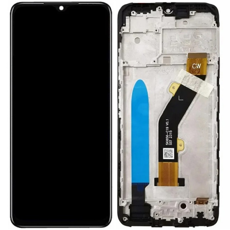 Дисплей Infinix Hot 30i черный, оригинал PRC с рамкой