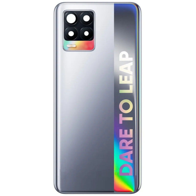 Задня кришка Realme 8 4G срібляста, Cyber Silver + скло камери 108MP