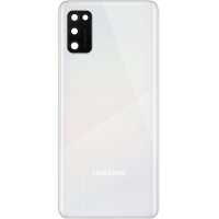 Задняя крышка Samsung A415 Galaxy A41 серебристая, Prism Crush Silver, оригинал PRC + стекло камеры