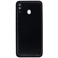 Задня кришка Samsung M205 Galaxy M20 чорна, Charcoal Black + скло камери