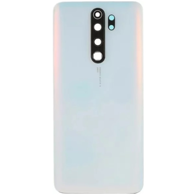Задня кришка Xiaomi Redmi Note 8 Pro біла, оригінал PRC + скло камери