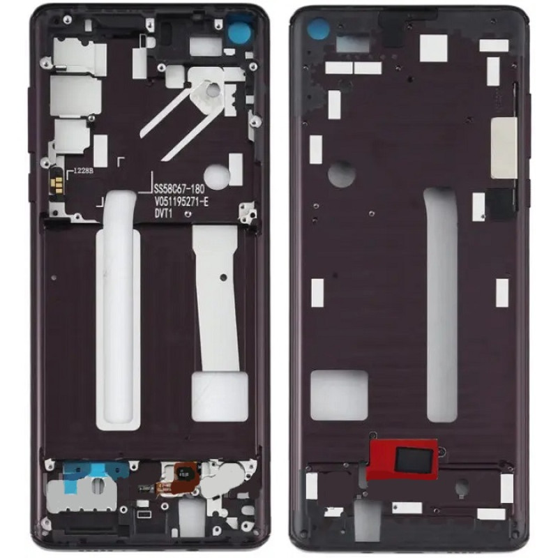 Рамка дисплея Motorola XT2063-2 Moto Edge 2020 чорна, оригінал PRC зі сканером відбитка пальця