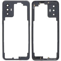 Рамка корпуса TCL 305/306/30 SE/30E черная, Space Gray + стекло камеры
