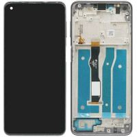 Дисплей Motorola XT2117 Moto G Power 2021 черный, оригинал PRC с рамкой