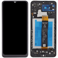 Дисплей Samsung A136 Galaxy A13 5G черный, оригинал, сервисная упаковка, с рамкой, GH82-29077A