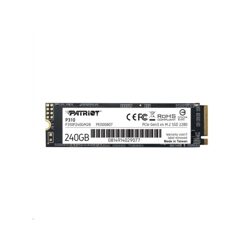 Накопитель SSD M.2 Patriot P310 240GB NVMe 2280 PCIe 3.0 3D TLC