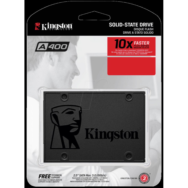 Накопитель SSD Kingston SSDNow A400 120GB 2.5 SATAIII 3D NAND