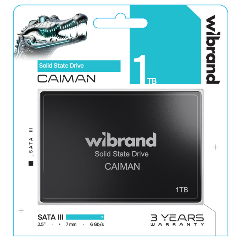 Накопитель SSD Wibrand Caiman 1TB 2.5 7mm SATAIII Standard (WI2.5SSD/CA1TBST)