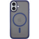Чехол iPhone 16 (6.1) TPU+PC Metal Buttons with MagSafe Blue