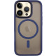 Чехол iPhone 16 Pro (6.3) TPU+PC Metal Buttons with MagSafe Blue
