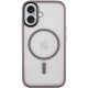 Чехол iPhone 16 Plus (6.7) TPU+PC Metal Buttons with MagSafe Gray