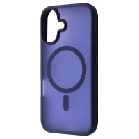 Чехол iPhone 16 Plus WAVE Matte Insane Case with Magnetic Ring Midnight Blue