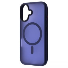 Чехол iPhone 16 Plus WAVE Matte Insane Case with Magnetic Ring Midnight Blue